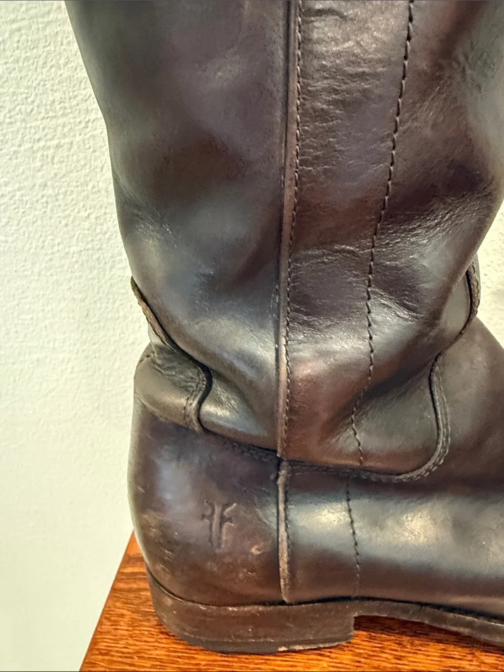 Frye Classic Tall Leather Riding Boots - Dark Brown